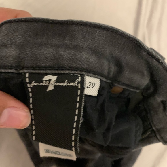 7 For All Mankind Black Skinny Stretch Jeans - Picture 2 of 6
